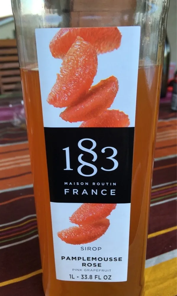Sirop de pamplemousse rose