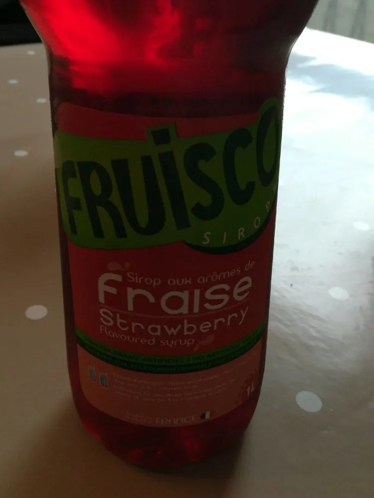 Sirop aux arômes de fraise