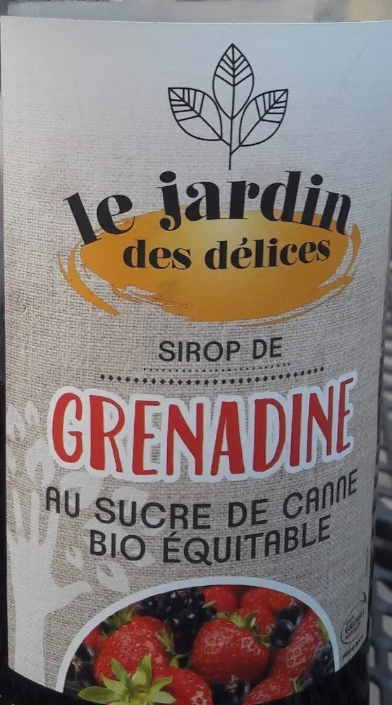 Sirop de grenadine au sucre de canne bio équitable