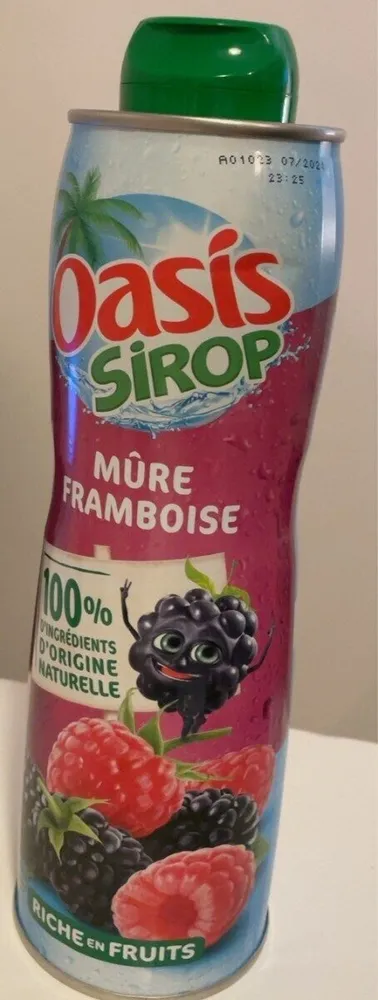 Oasis sirop mûre framboise