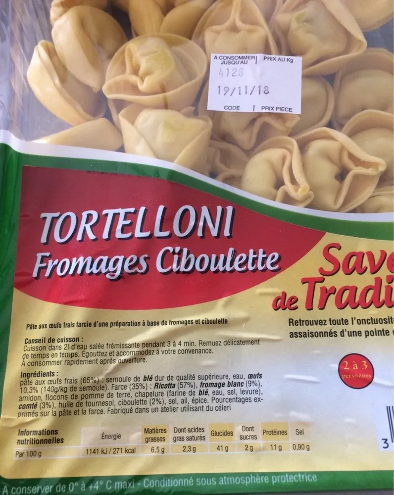 Tortelloni Fromage Ciboulette