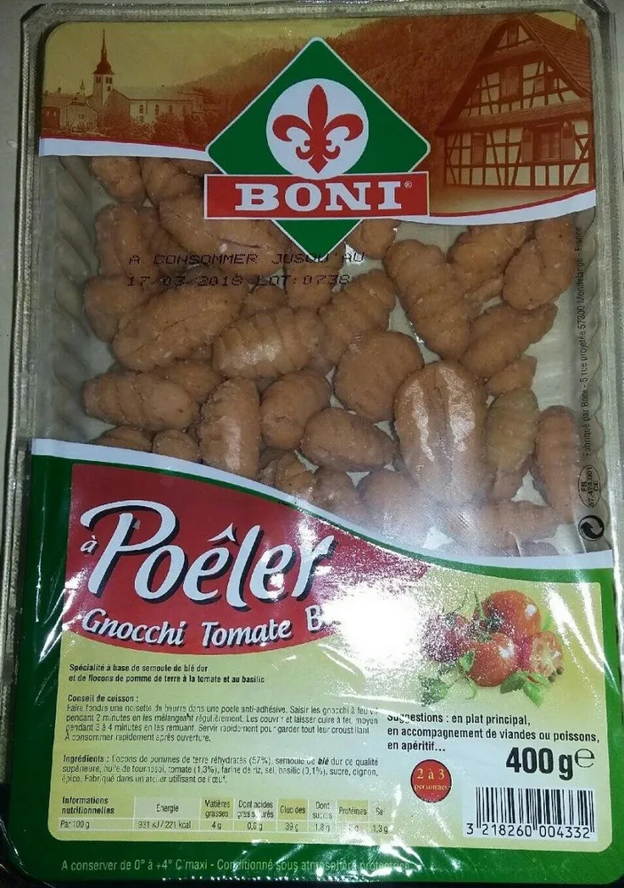 Gnocchi tomate basilic a poeler