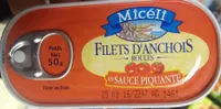 Filets d'anchois roulés en sauce piquante