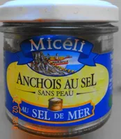Anchois au sel, sans peau, sel de mer