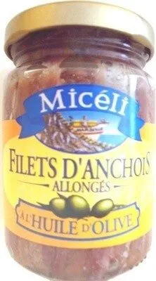 Filets d'anchois allongés à l'huile d'olive
