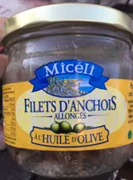 Fillets d'anchois allongés à l'huile d'olive