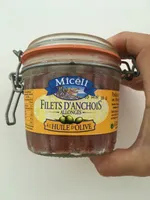 Filet d'anchois allongés à l'huile d'olive