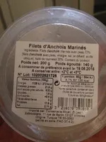 Anchois (Égouttés Solides dans l'Huile, Conserves)