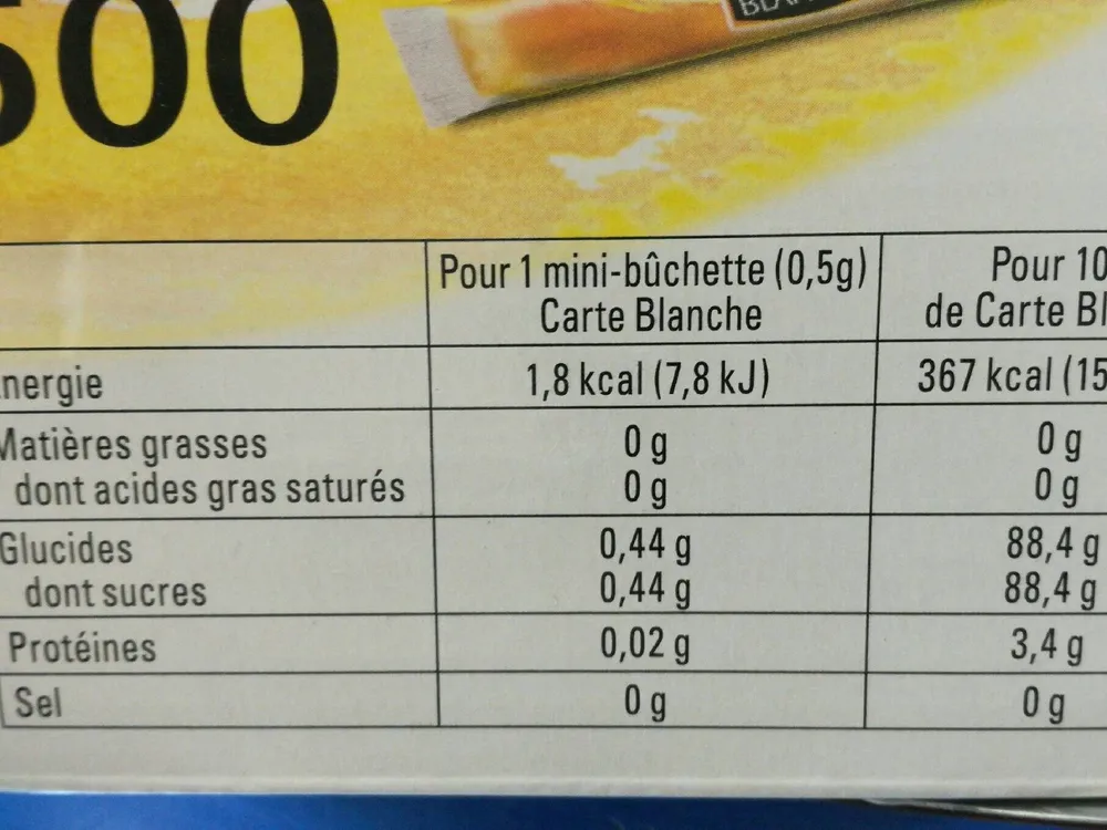 Sucre mini buchette