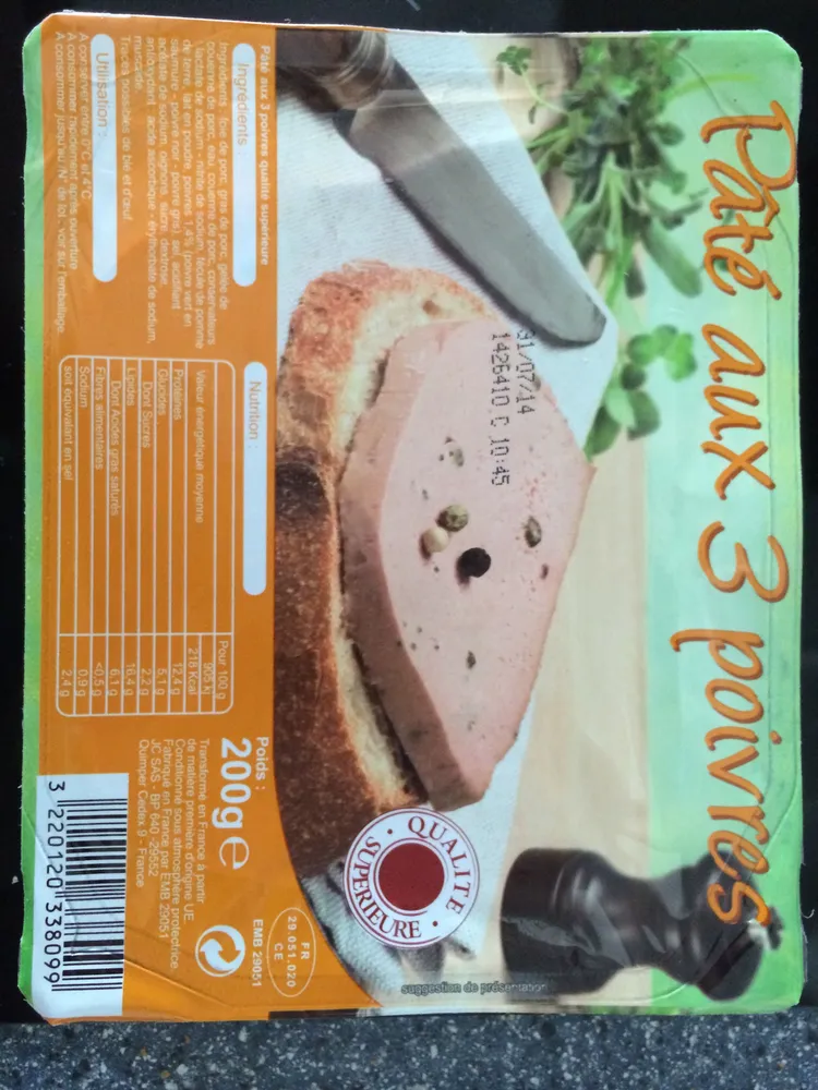 Pâté aux 3 poivres