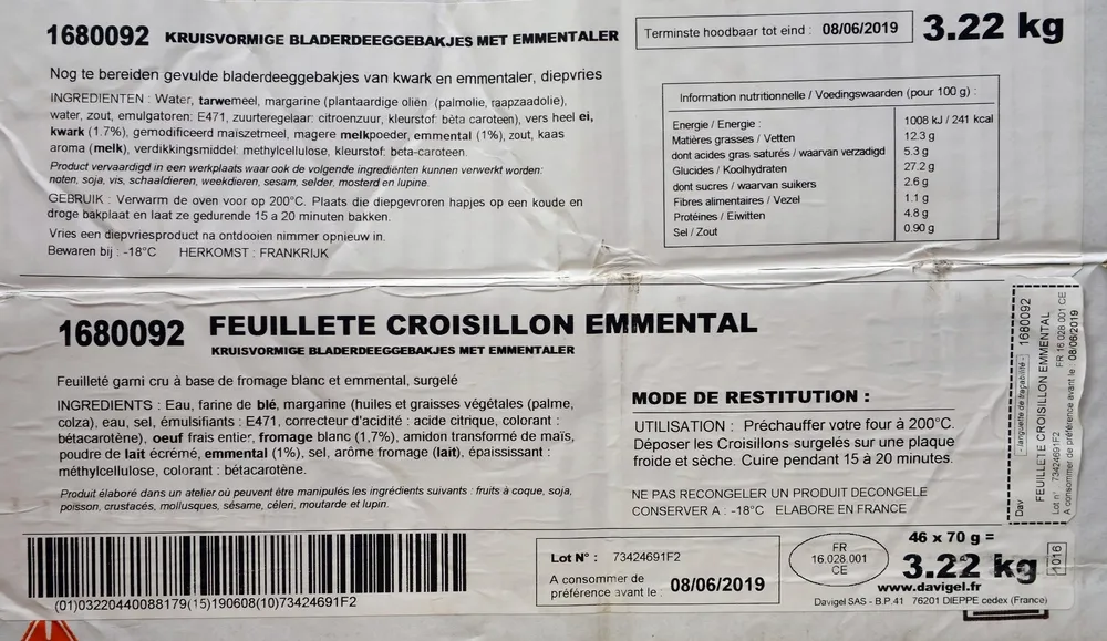 Feuilleté Croisillon Emmental