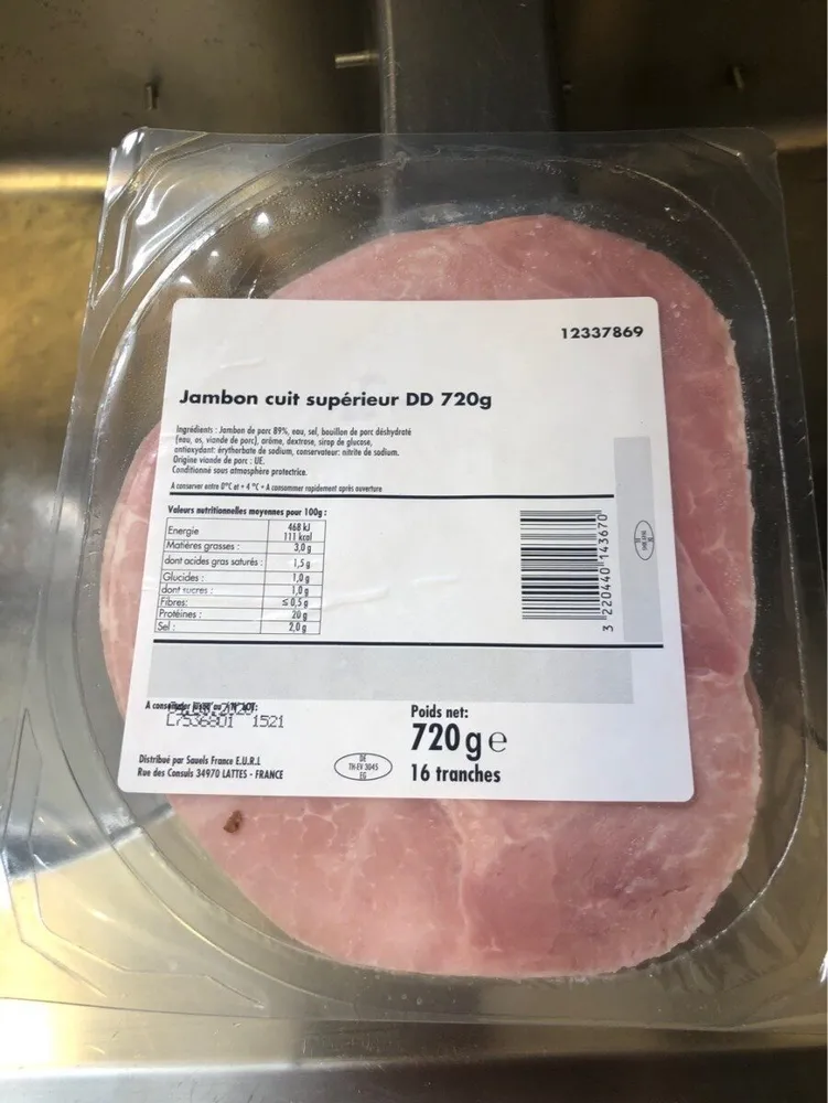 Jambon cuit superieur DD 720g