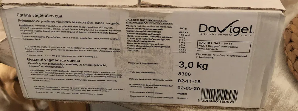 Egréné vegetarien