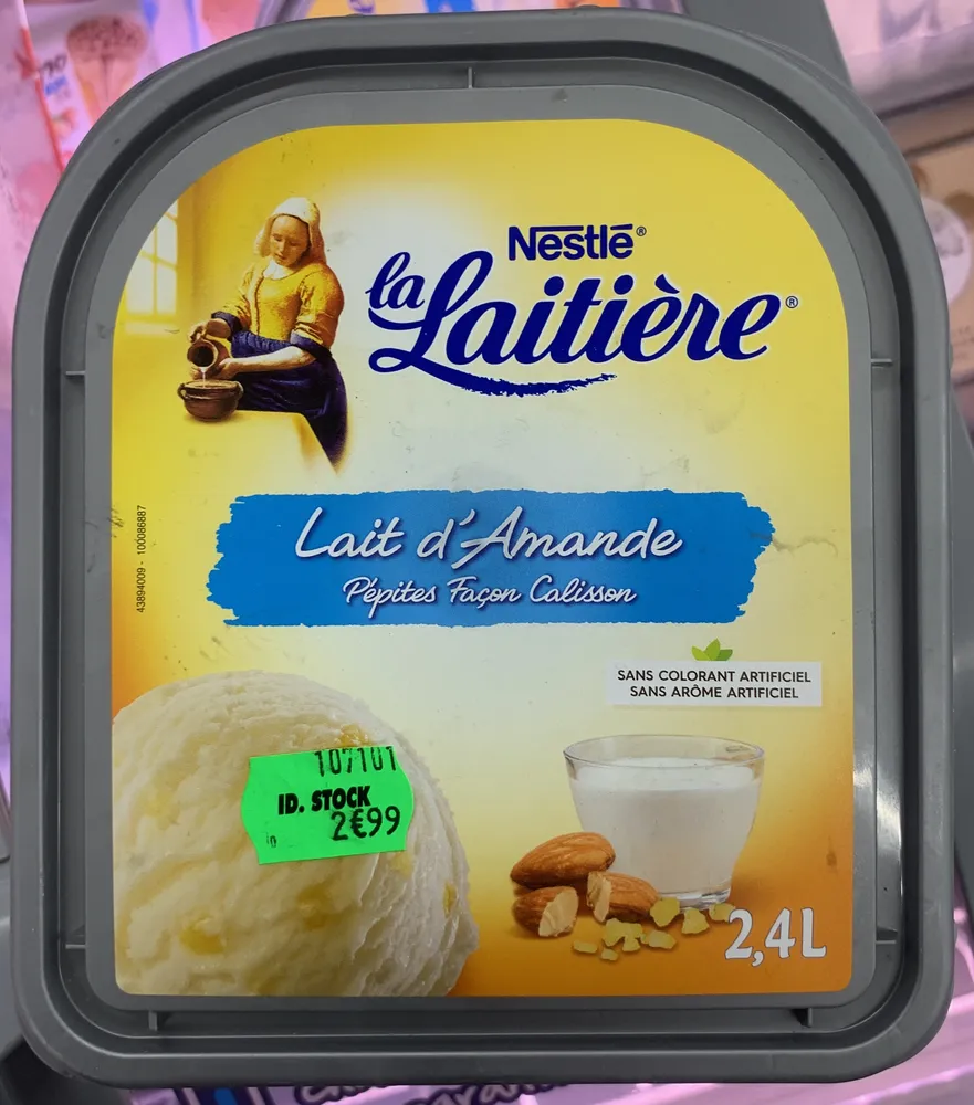 La Laitière Lait d'Amande pépites façon calisson