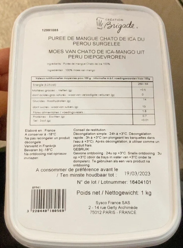 Purée de mangue
