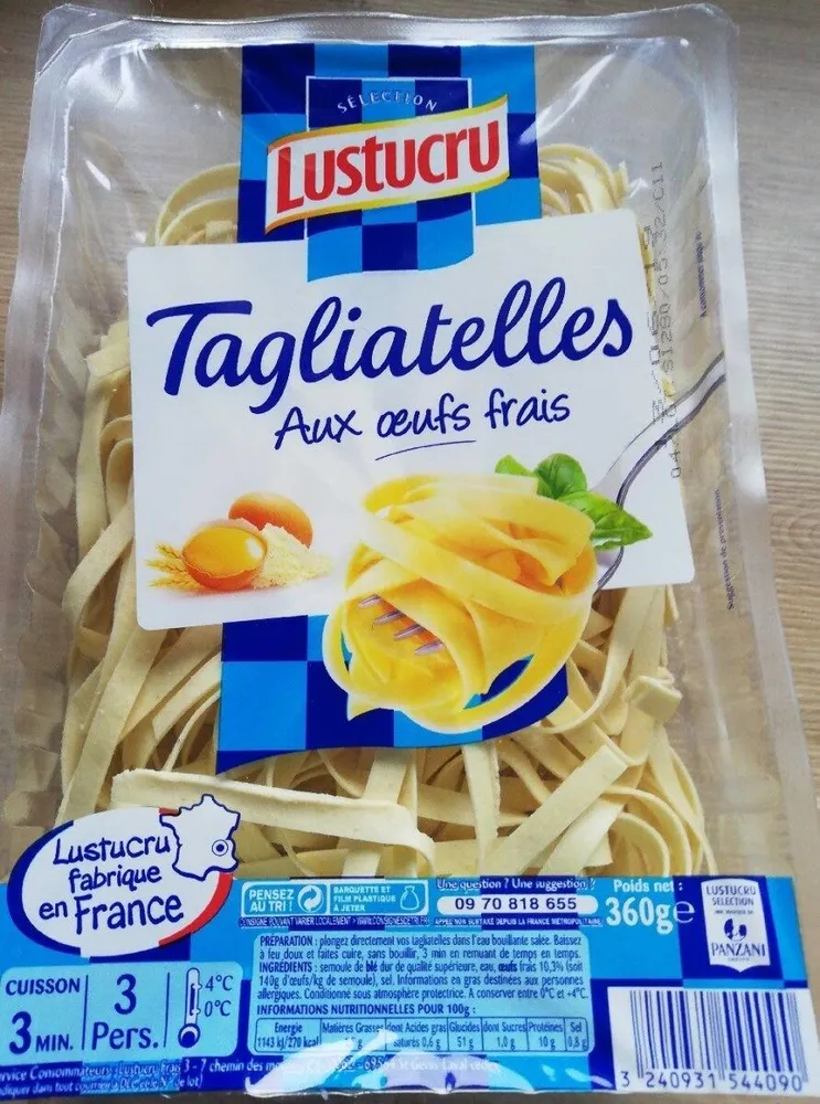 Tagliatelles aux œufs frais