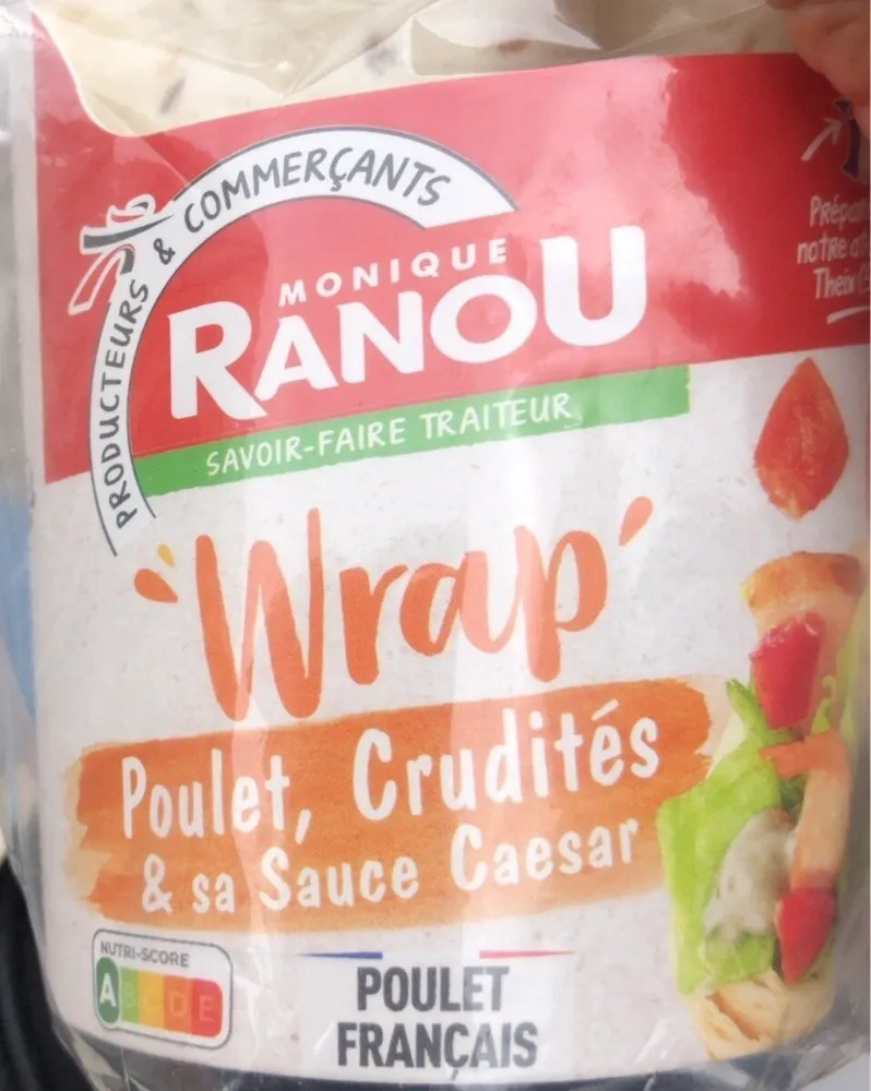 Wrap poulet, crudités & sa sauce caesar