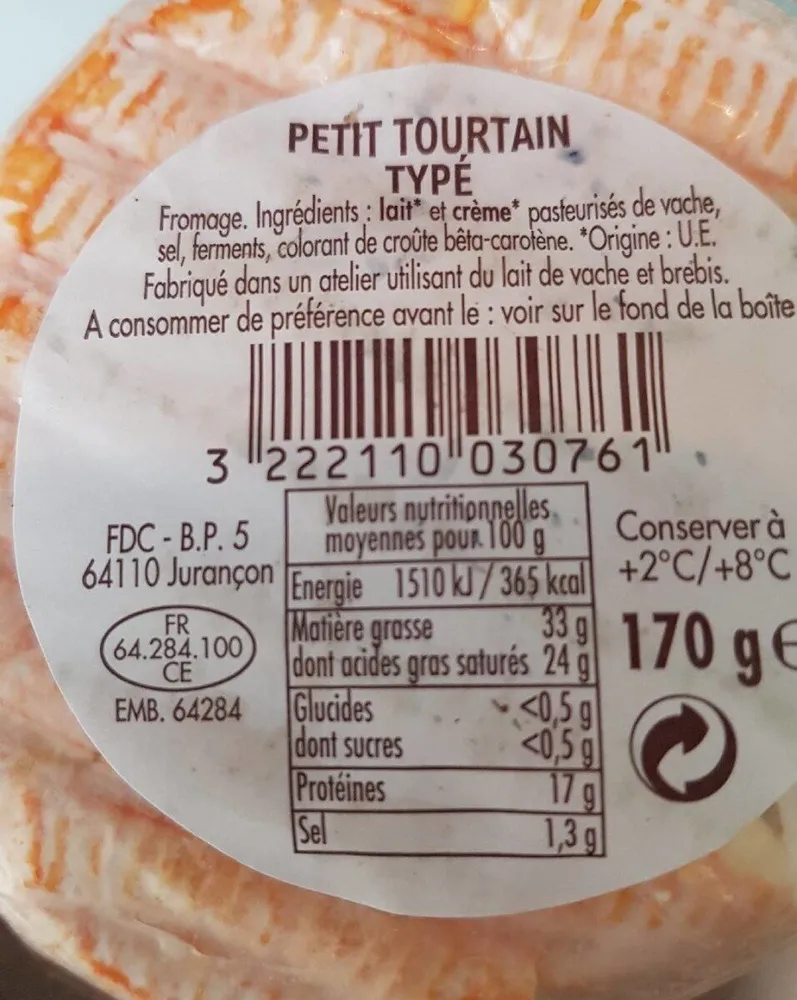Petit TOURTAIN TYPÉ