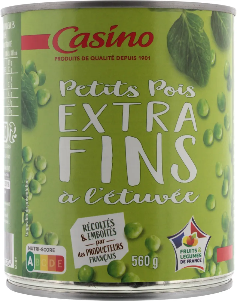 Petits pois à l'étuvée extrafins