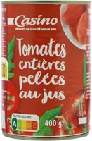 Tomates entières pelées au jus
