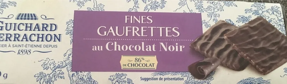 Fines gaufrettes au chocolat noir