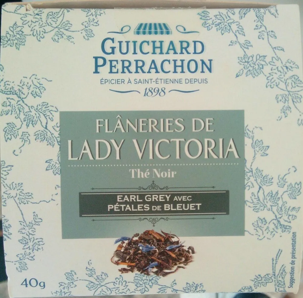 Flâneries de Lady Victoria Thé noir Earl Grey avec pétales de bleuet