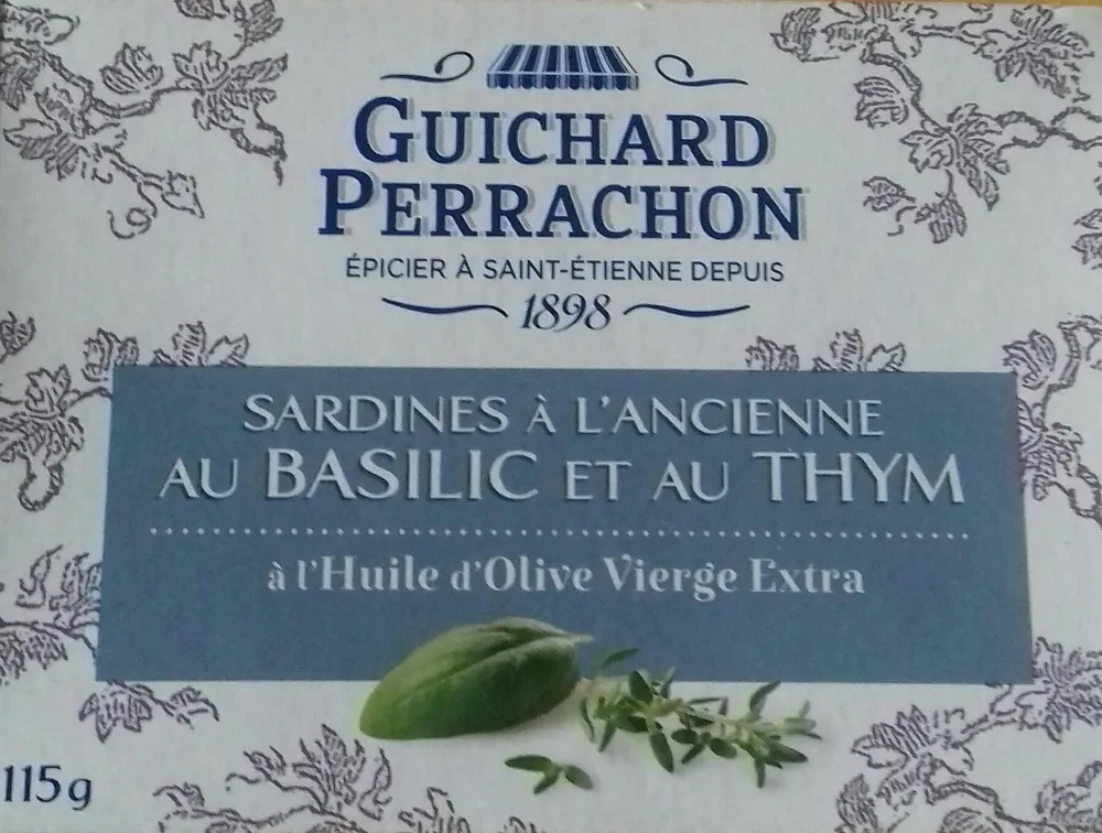 Sardines à l'ancienne au basilic et au thym à l'huile d'olive vierge extra