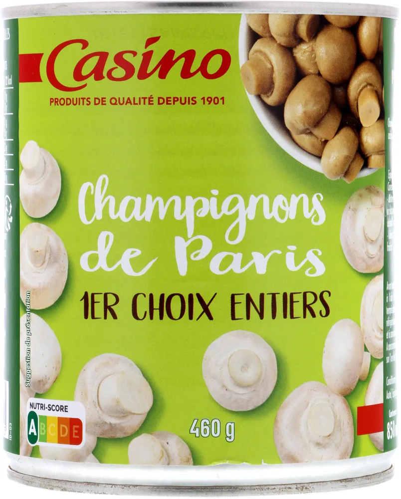 Champignons de Paris ENTIERS 1er CHOIX