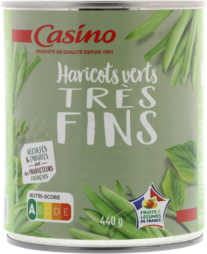 Haricots verts très fins