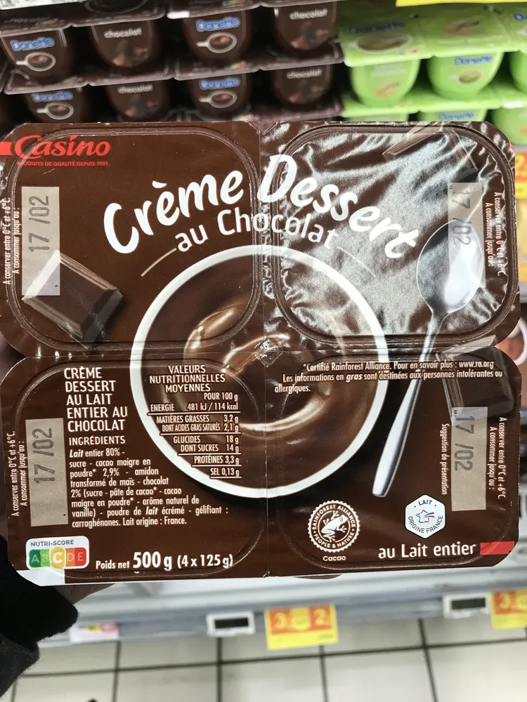 Crème dessert - saveur chocolat
