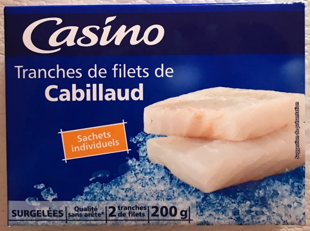 Tranches de filets de cabillaud