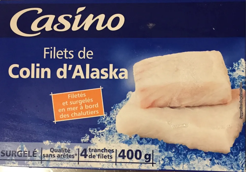 Filets de colin d'Alaska surgelés