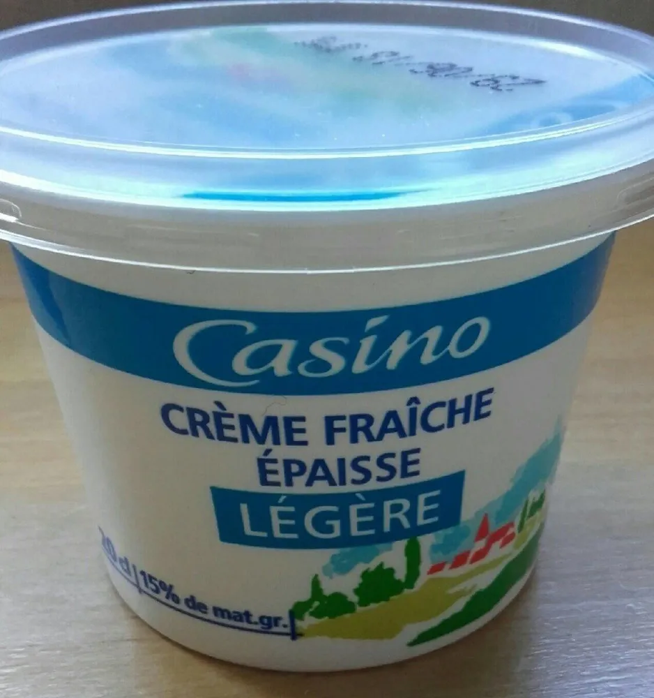 Crème fraîche épaisse légère  15% de mat. gr.