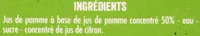 Nectar de pomme à base de jus concentré Teneur en fruits : 50 % minimum Casino