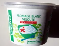 Fromage blanc velouté 7,6% de matières grasses sur produit fini