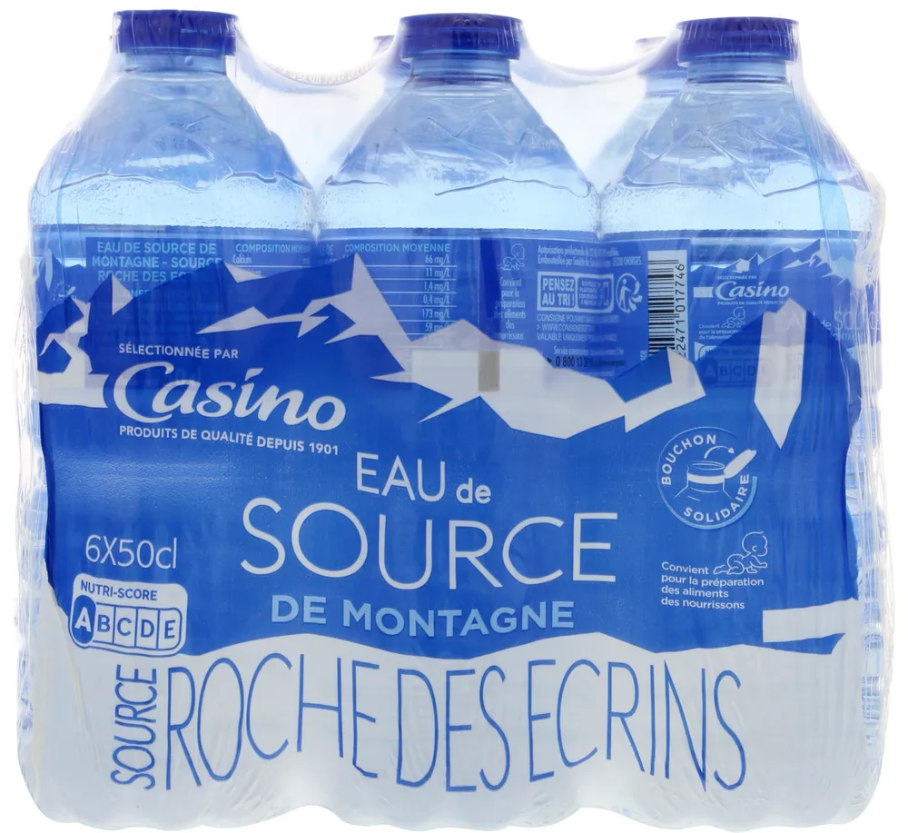 Eau de Source de Montagne Aes Source Roche des Ecrins