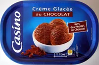 Crème glacée au chocolat avec des pépites de chocolat Casino