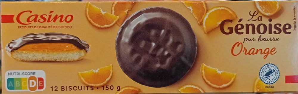 Génoise fourrée orange