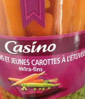 Petits pois extrafins et jeunes carottes à l'étuvée