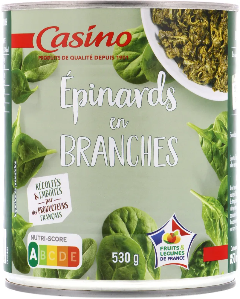 Epinards en branches