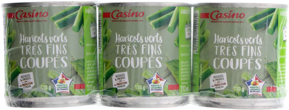 Haricots verts très fins coupés