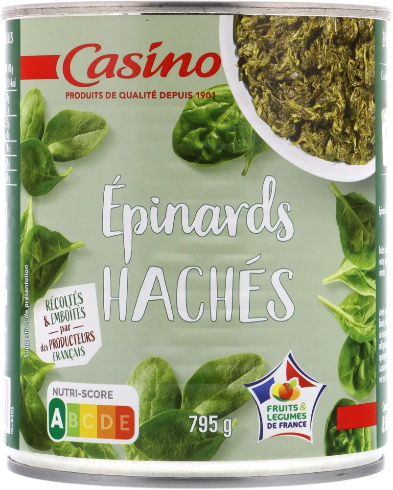 Epinards hachés