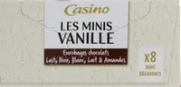 Les Minis Vanille enrobages chocolats lait, noir, blanc, lait & amandes x8