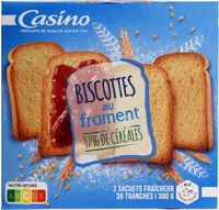Biscottes au froment 36 Tranches