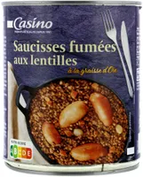 Saucisses aux Lentilles à la graisse d'oie