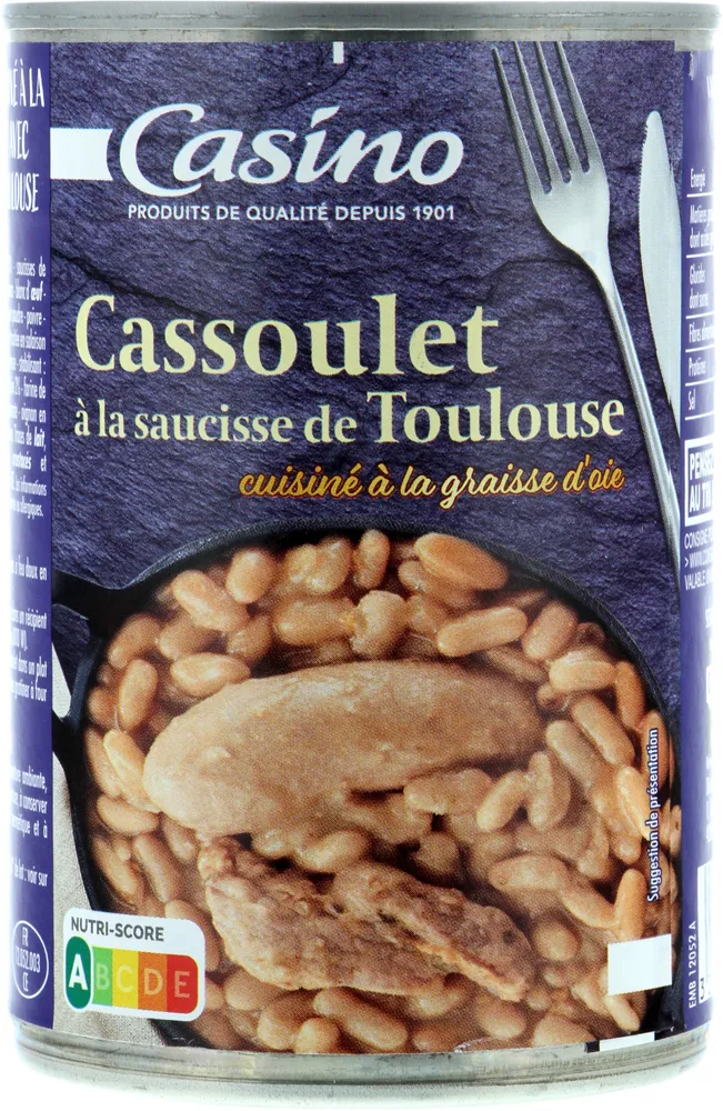 Cassoulet à la saucisse de Toulouse cuisiné à la graisse d'oie