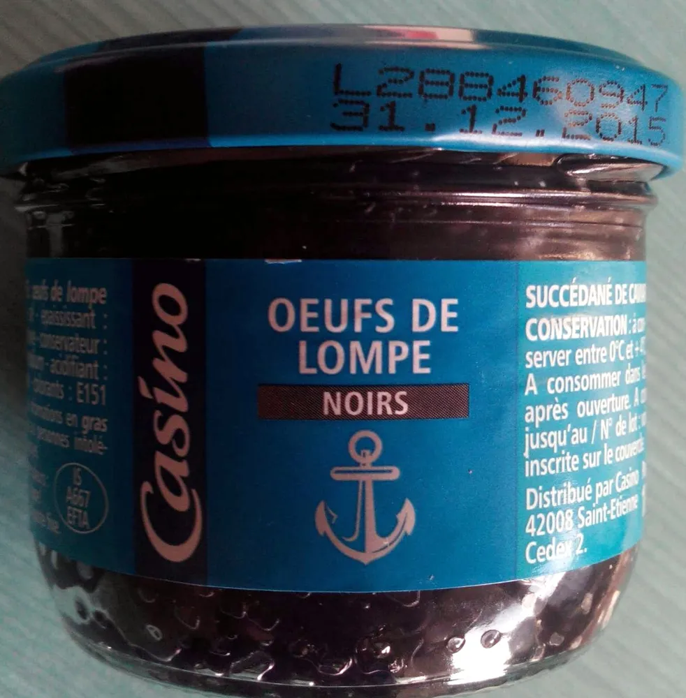Oeufs de lompe noirs
