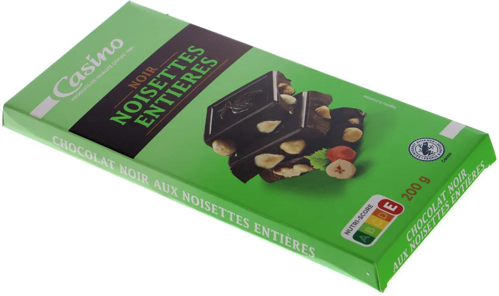 Chocolat Noir Noisettes entières