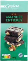 Chocolat noir amandes entières