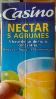 Nectar 5 agrumes à base de jus concentrés - Teneur en fruits : 55% minimum